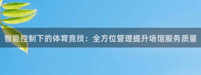 必一体育平台：智能控制下的体育竞技：全方位管理提升场馆服务质